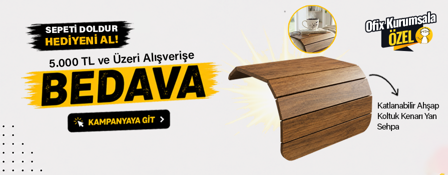 5.000 TL ve Üzeri Alışverişinize Katlanabilir Ahşap Koltuk Kenarı Yan Sehpa BEDAVA!