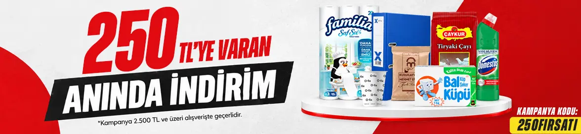 2.500 TL ve Üzeri Alışverişlerde 250 TL'ye Varan İNDİRİM Fırsatı!HERO