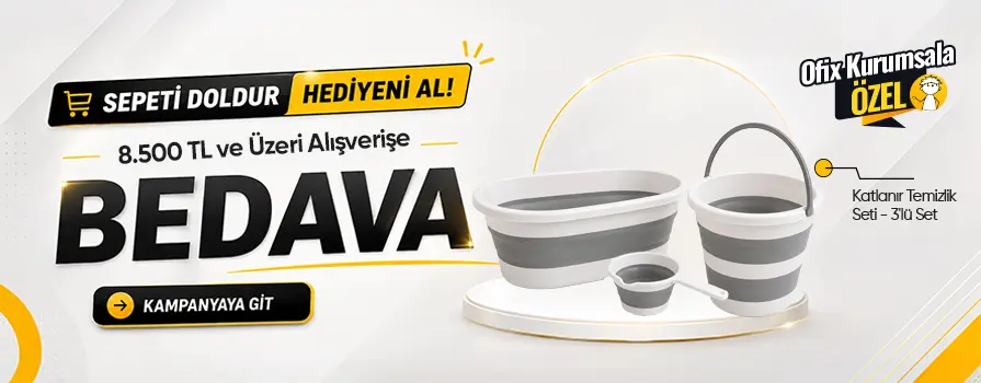8.500 TL ve Üzeri Alışverişinize Katlanır Temizlik Seti - 3'lü Set BEDAVA!