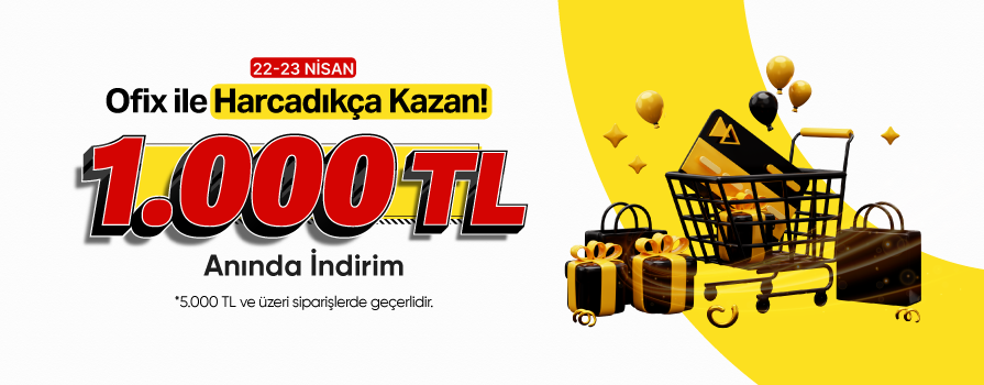 22 - 23 Nisan Günlerinde 5.000 TL ve Üzeri Alışverişe ANINDA 1.000 TL İNDİRİM!!!