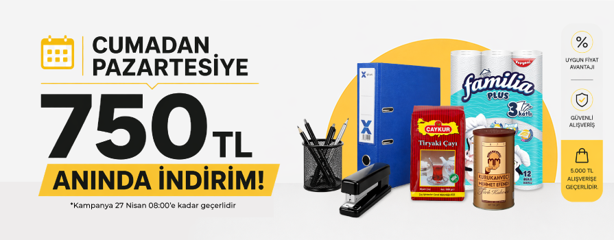 Cuma'dan Pazartesi'ye Uzanan ANINDA 750 TL İNDİRİM!