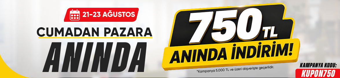 Cuma'dan Pazar'a Özel Anında 750 TL İNDİRİM!HERRO