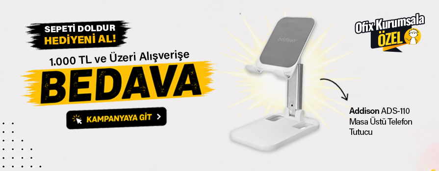 1.000 TL ve Üzeri Alışverişinize Metal Telefon Standı BEDAVA!