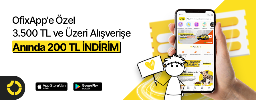 Mobil Uygulamaya Özel 3.500 TL ve Üzeri Alışverişinize ANINDA 200 TL İNDİRİM !	