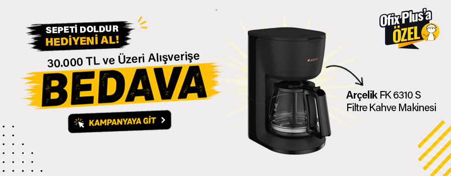 30.000 TL ve Üzeri Alışverişinize Arçelik Filtre Kahve Makinesi BEDAVA!
