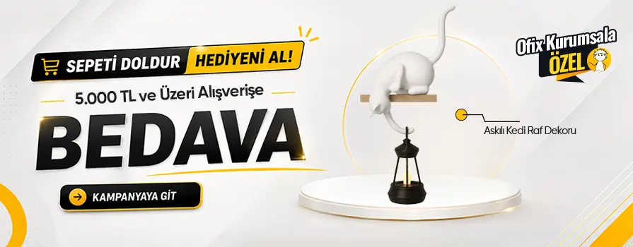 5.000 TL ve Üzeri Alışverişinize Askılı Kedi Raf Dekoru Led Fenerli BEDAVA!