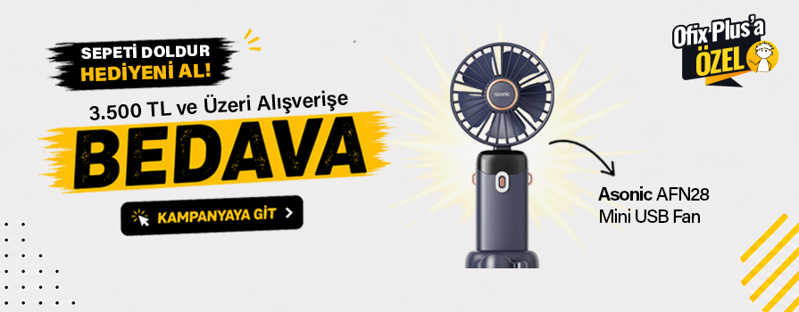 3.500 TL ve Üzeri Alışverişinize Asonic Mini Fan BEDAVA!