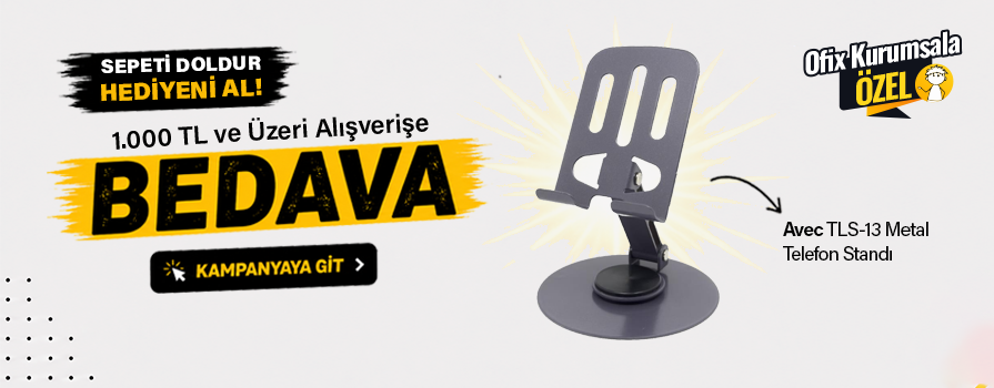 1.000 TL ve Üzeri Alışverişinize Metal Telefon Standı BEDAVA!
