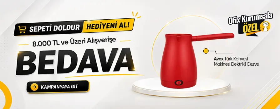 8.000 TL ve Üzeri Alışverişinize Awox Türk Kahvesi Makinesi Elektrikli Cezve - Kırmızı BEDAVA!