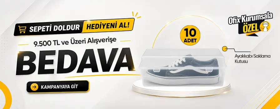 9.500 TL ve Üzeri Alışverişinize Ayakkabı Saklama Kutusu - 10'lu BEDAVA!