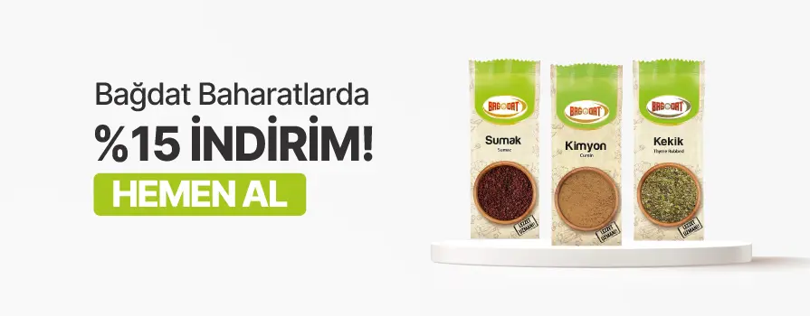 Mart Ay’ı Boyunca Seçili Bağdat Baharat Ürünlerinde %15 İNDİRİM!