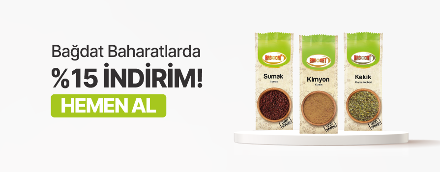 Mayıs Ay’ı Boyunca Seçili Bağdat Baharat Ürünlerinde %15 İNDİRİM!