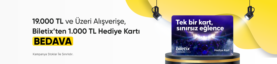 Haziran Ayı’nda 19.000 TL ve Üzeri Alışverişe 1.000 TL Değerinde BİLETİX Hediye Kartı Bedava!!HERO
