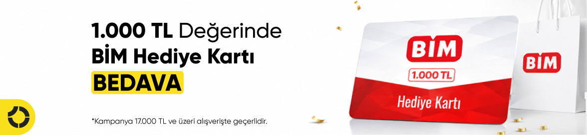 Eylül Ayında 17.000 TL ve Üzeri Alışverişe 1.000 TL Değerinde BİM Hediye Kartı!HERO