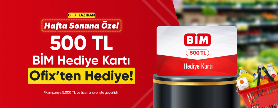 6 - 7 Haziran Hafta Sonuna Özel 5.000 TL ve Üzeri Alışverişe 500 TL Değerinde BİM Hediye Kart BEDAVA!