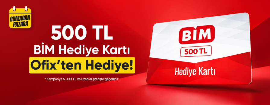 5.000 TL’lik Alışverişine 500 TL BİM Çeki Bizden!
