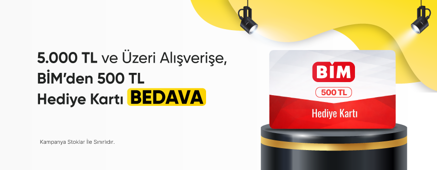 Mayıs Ayı’nda 5.000 TL ve Üzeri Alışverişe 500 TL Değerinde BİM Hediye Kartı Bedava!!