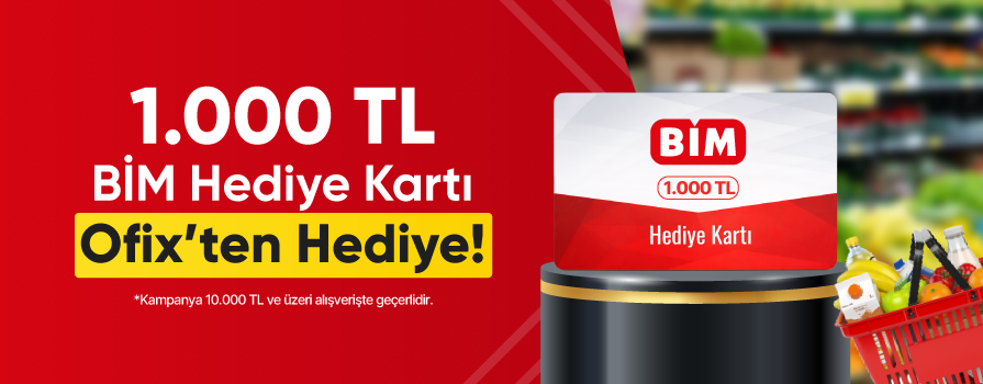 10.000 ve Üzeri Alışverişinize 1.000 TL BİM Hediye Kartı BEDAVA!