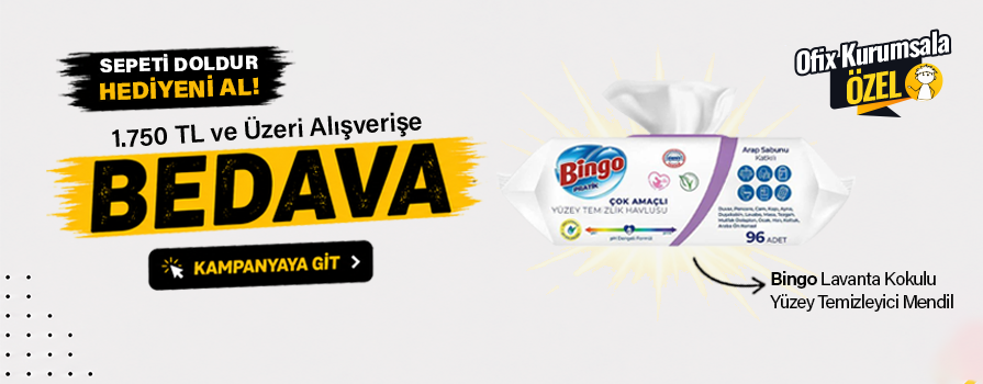 1.750 TL ve Üzeri Alışverişinize Lavanta Kokulu Yüzey Temizleyici Mendil BEDAVA!