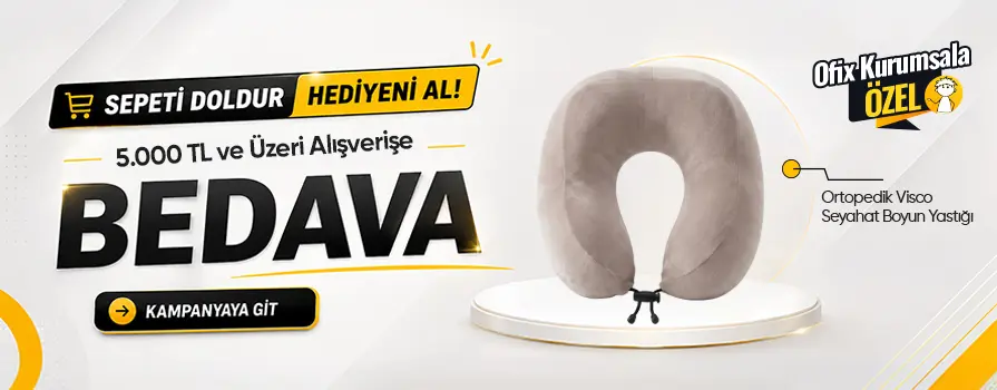 5.000 TL ve Üzeri Alışverişinize Ortopedik Visco Seyahat Boyun Yastığı BEDAVA!