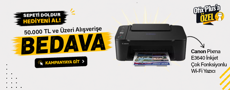 50.000 TL ve Üzeri Alışverişinize Canon Çok Fonksiyonlu Wi-Fi Yazıcı BEDAVA!