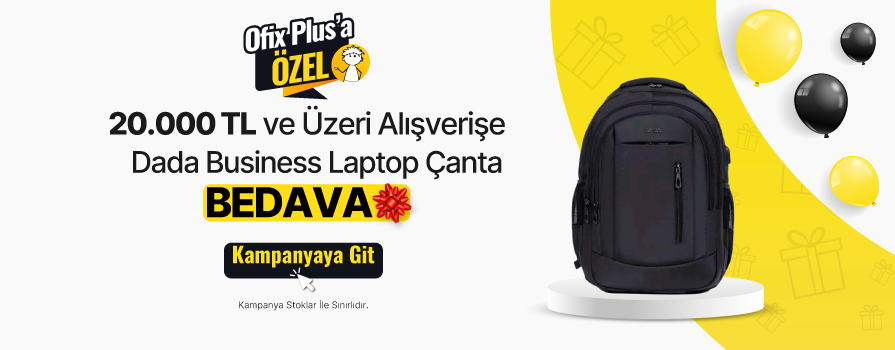 16.000 TL ve Üzeri Alışverişe Dada Business Laptop Çanta 05- Siyah BEDAVA!