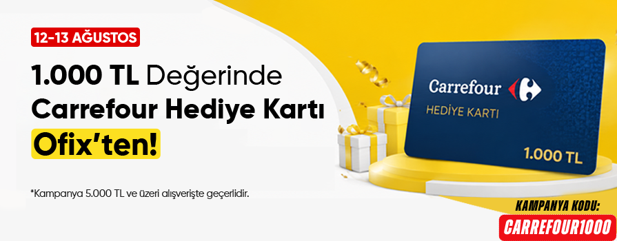 12–13 Ağustos’ta 5.000 TL ve üzeri alışverişe 1.000 TL Carrefour Hediye Kartı