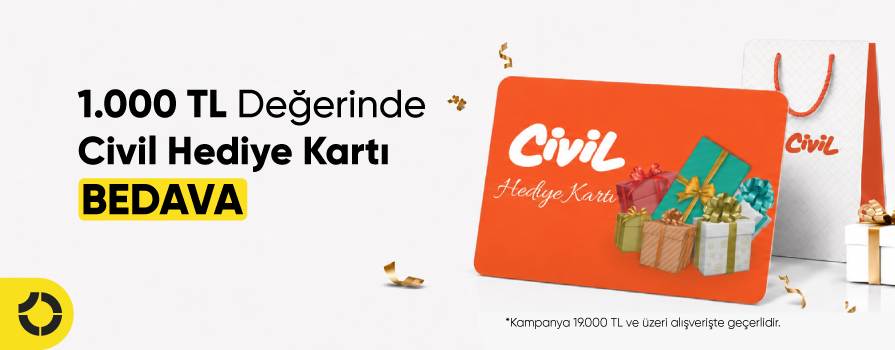 Ağustos Ayı’nda 19.000 TL ve Üzeri Alışverişe 1.000 TL Değerinde CİVİL Hediye Kartı Bedava!