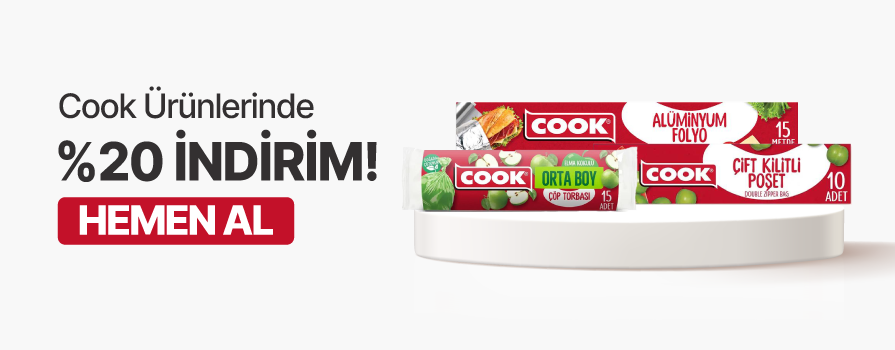 Ekim Ay’ı Boyunca Tüm Cook Markalı Ürünlerde %20 İNDİRİM!