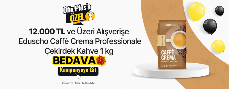 7.500 TL ve Üzeri Alışverişe Eduscho Caffè Crema Professionale Çekirdek Kahve 1 kg BEDAVA!