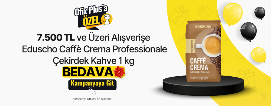 7.500 TL ve Üzeri Alışverişe Eduscho Caffè Crema Professionale Çekirdek Kahve 1 kg BEDAVA!