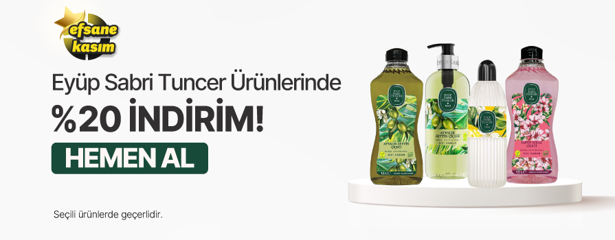 Kasım Ay’ı Boyunca Tüm Eyüp Sabri Tuncer Markalı Ürünlerde %20 İNDİRİM!