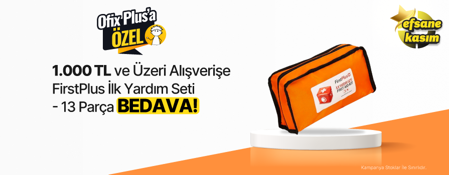 1.000 TL Ve Üzeri Alışverişlerinizde FirstPlus İlk Yardım Seti - 13 Parça Bedava!