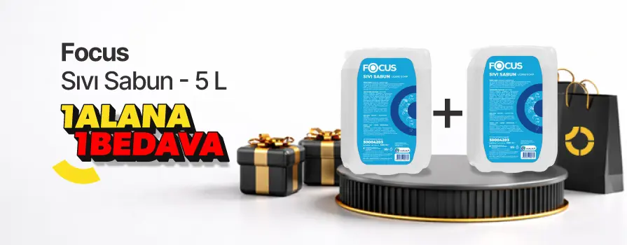 1 Adet Focus Sıvı Sabun - 5 L Alana 1 Adet Focus Sıvı Sabun - 5 L  BEDAVA !!