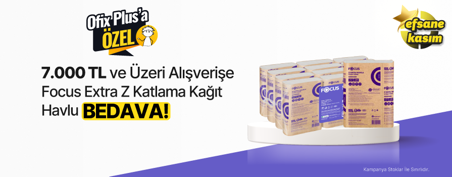 7.000 TL ve Üzeri Alışverişe Focus Extra Z Katlama Kağıt Havlu Çift Katlı 22.5 x 24 cm 200 Yaprak - 12 Adet BEDAVA!