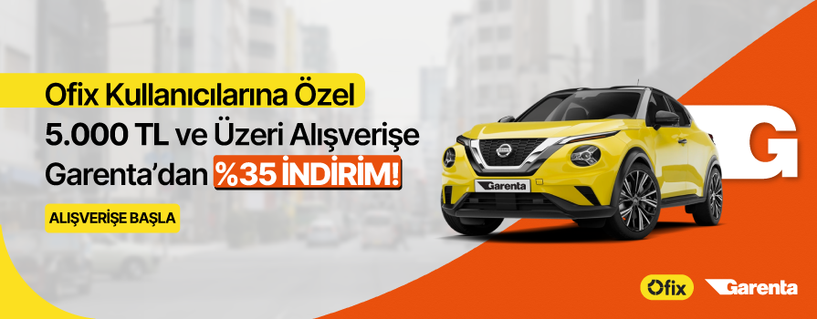 5.000 TL ve Üzeri Alışverişe Garenta’dan %35 İNDİRİM!