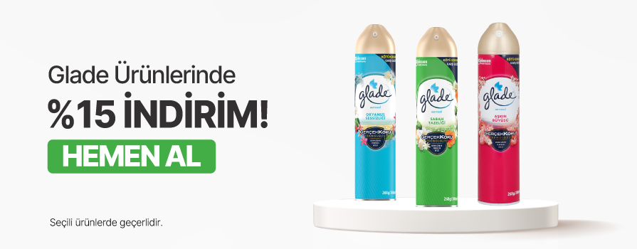 Ekim Ay’ı Boyunca Tüm Glade Ürünlerinde %15 İNDİRİM!	