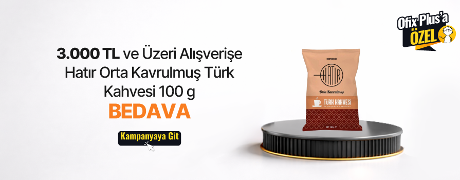 2.000 TL ve Üzeri Alışverişinize Hatır Orta Kavrulmuş Bol Köpüklü Türk Kahvesi 100 gr BEDAVA!