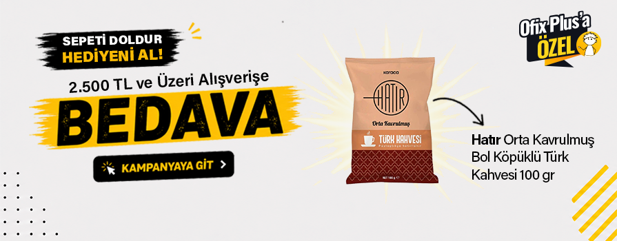 2.500 TL ve Üzeri Alışverişinize Hatır Orta Kavrulmuş Bol Köpüklü Türk Kahvesi 100 gr BEDAVA!