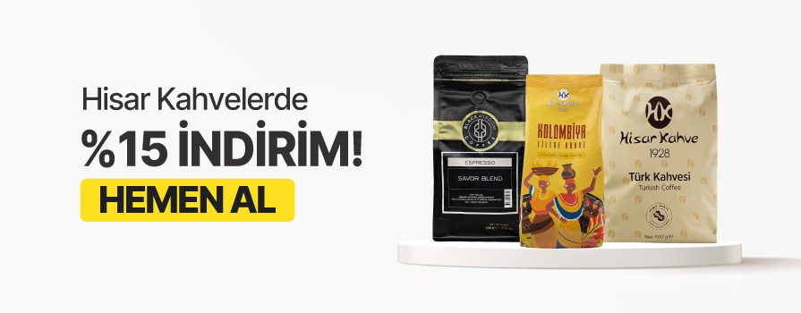 Nisan Ay’ı Boyunca Tüm Hisar Kahve Markalı Ürünlerde %15 İNDİRİM!