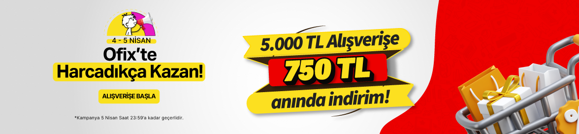 4-5 Nisan Haftasonuna Özel 5.000 TL ve Üzeri Alışverişe ANINDA 750 TL İNDİRİM!!!HERO