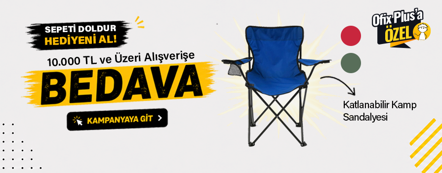 10.000 TL ve Üzeri Alışverişinize Katlanabilir Kamp Sandalyesi BEDAVA!