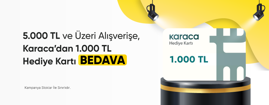 Mayıs Ayı’nda 5.000 TL ve Üzeri Alışverişe 1.000 TL Değerinde KARACA Hediye Kartı Bedava!!