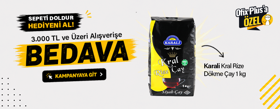 3.000 TL ve Üzeri Alışverişinize Rize Dökme Çay 1 kg BEDAVA!
