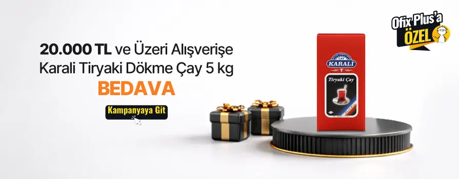 20.000 TL ve Üzeri Alışverişe Karali Tiryaki Dökme Çay 5 kg BEDAVA!