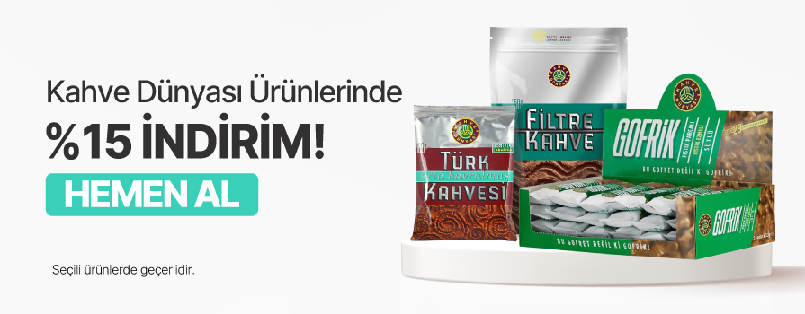 Ekim Ay’ı Boyunca Seçili Kahve Dünyası Markalı Ürünlerde %15 İNDİRİM!