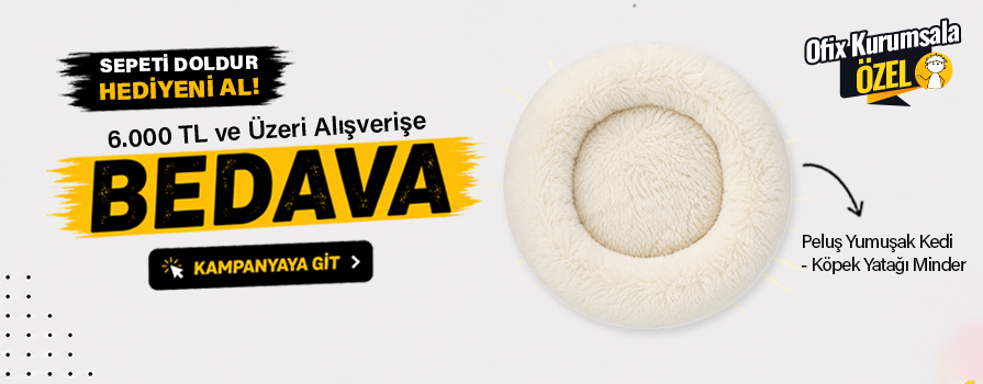 6.000 TL ve Üzeri Alışverişinize Peluş Yumuşak Kedi Yatağı BEDAVA!