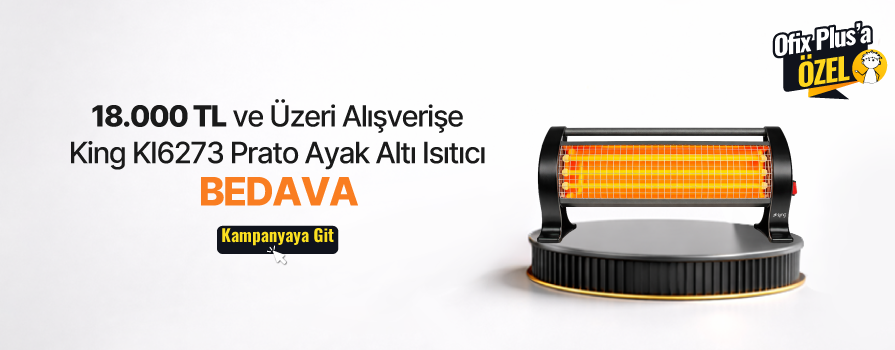 18.000 TL ve Üzeri Alışverişe King Ayak Altı Isıtıcı - Siyah BEDAVA!