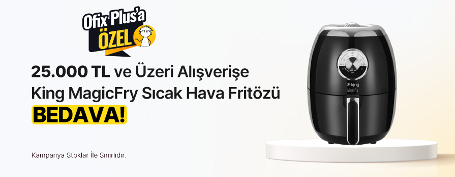 25.000 TL ve Üzeri Alışverişe King KYF25 MagicFry Sıcak Hava Fritözü - Siyah BEDAVA!