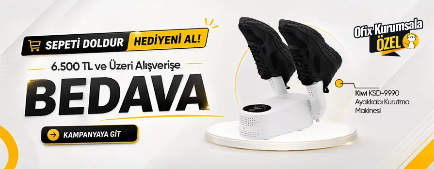 6.500 TL ve Üzeri Alışverişinize Ayakkabı Kurutma Makinesi BEDAVA!
